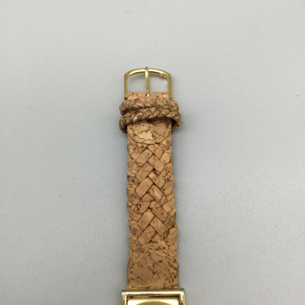 Gitano Womens Watch 35mm Champagne Dial Gold Tone Braided Band New Battery